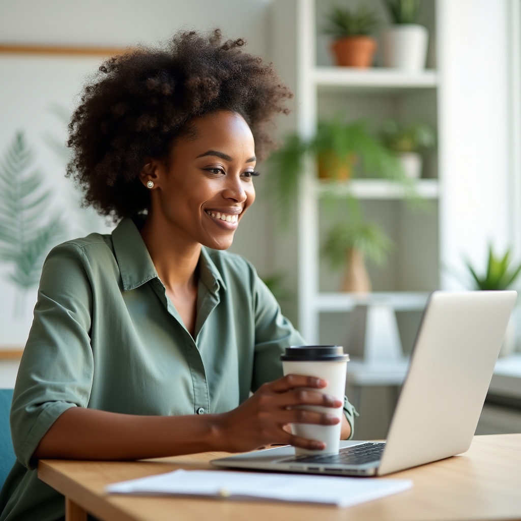 Online webinar session about eco-friendly living with engaged participants